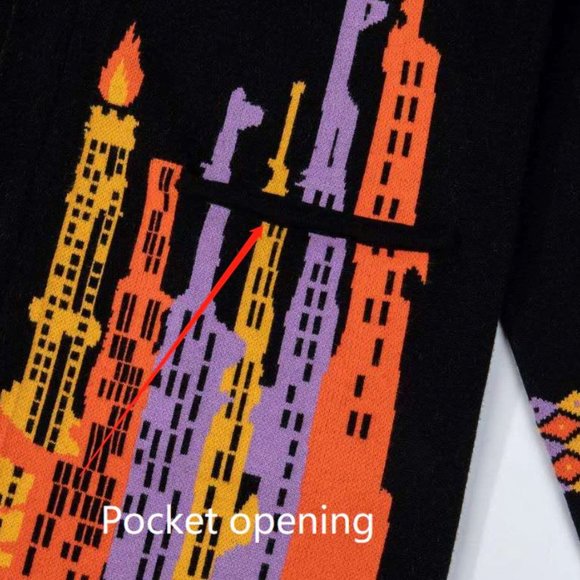 Elite Premium Denim Hoodie Cardigan Sweater SOFT Small Zipper Colorful Pattern - Picture 10 of 11